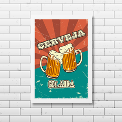 PLACA CERVEJA GELADA - comprar online