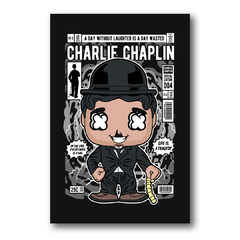 PLACA ILUSTRAÇÃO CHARLIE CHAPLIN FUNKO