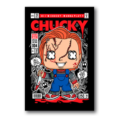 PLACA ILUSTRAÇÃO CHUCKY FUNKO