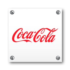 PLACA COCA COLA WHITE