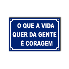 PLACA DE RUA CORAGEM 20x13 cm - comprar online