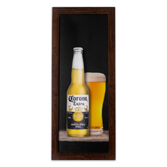 Quadro Relevo Beer Corona 40x15 cm