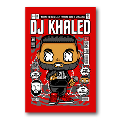 PLACA ILUSTRAÇÃO DJ KHALED FUNKO