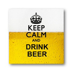 PLACA KEEP CALM AND DRINK BEER 30x30 cm