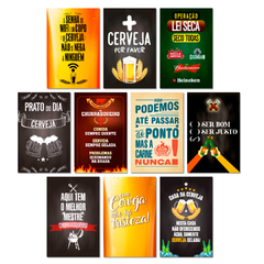 Kit 10 Placas Decorativas Frases Cerveja 20x13 cm - comprar online
