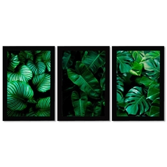 Kit 3 Placas Decorativas Folhas Verdes Jardim na internet