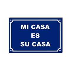 PLACA DE RUA MI CASA 20x13 cm - comprar online