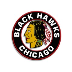 PLACA BLACK HAWKS MDF 30 CM - comprar online