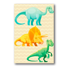 Placa Dinossauros Colors