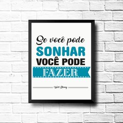 PLACA VOCÊ PODE SONHAR - comprar online