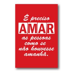 PLACA É PRECISO AMAR ...