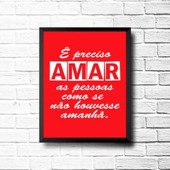 PLACA É PRECISO AMAR ... - comprar online