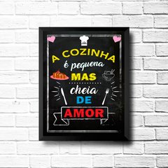 PLACA COZINHA CHEIA DE AMOR - comprar online