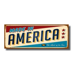 PLACA AMERICA 40x15 cm - comprar online