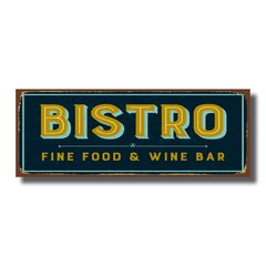 PLACA BISTRO 40x15 cm - comprar online