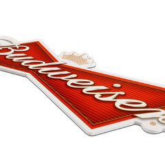 PLACA RECORTE BUDWEISER 35x14 cm - comprar online