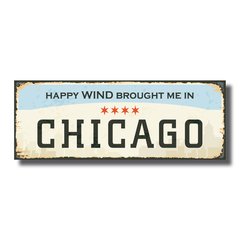 PLACA CHICAGO 40x15 cm - comprar online