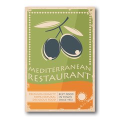 PLACA RESTAURANT MEDITERRANEAN - comprar online