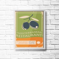 PLACA RESTAURANT MEDITERRANEAN - Art Print Decorações