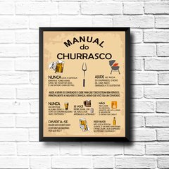 PLACA MANUAL DO CHURRASCO VINTAGE na internet