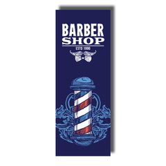 PLACA BARBER SHOP BLUE 40x15 cm - comprar online