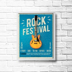 PLACA ROCK FESTIVAL - Art Print Decorações