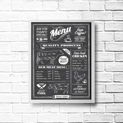 PLACA MENU QUALITY - Art Print Decorações