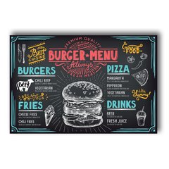 PLACA BURGER MENU - comprar online