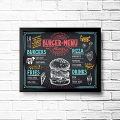 PLACA BURGER MENU na internet