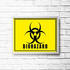 PLACA BIOHAZARD - Art Print Decorações