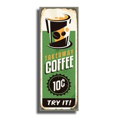 PLACA COFFEE TRY 40x15 cm - comprar online