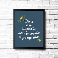 PLACA DEUS É A RESPOSTA - comprar online