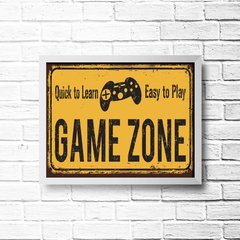 PLACA GAME ZONE na internet