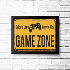 PLACA GAME ZONE - comprar online
