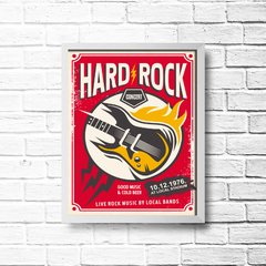 PLACA HARD ROCK - Art Print Decorações
