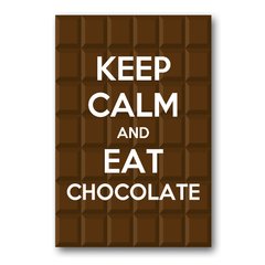 PLACA KEEP CALM AND EAT CHOCOLATE