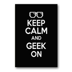 PLACA KEEP CALM AND GEEK ON