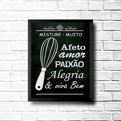 PLACA MISTURE MUITO AFETO AMOR PAIXÃO ALEGRIA - comprar online