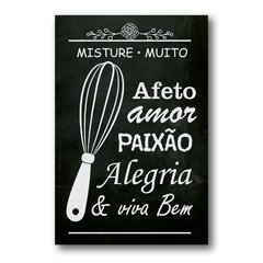 PLACA MISTURE MUITO AFETO AMOR PAIXÃO ALEGRIA