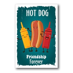 PLACA HOT DOG FRIENDS