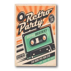 PLACA RETRO PARTY K7