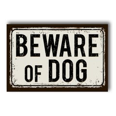 PLACA BEWARE OF DOG