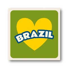 PLACA I LOVE BRAZIL