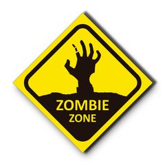 PLACA ZOMBIE ZONE