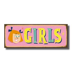 PLACA GIRLS 40x15 cm - comprar online