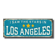 PLACA LOS ANGELES II 40x15 cm - comprar online