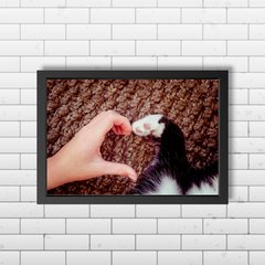 PLACA LOVE CAT - comprar online