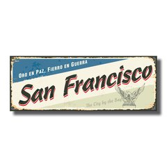 PLACA SAN FRANCISCO 40x15 cm - comprar online