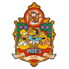 PLACA RECORTE SIMPSONS DUFF 44x28 cm