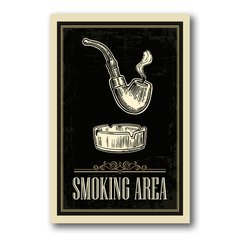 PLACA SMOKING AREA na internet